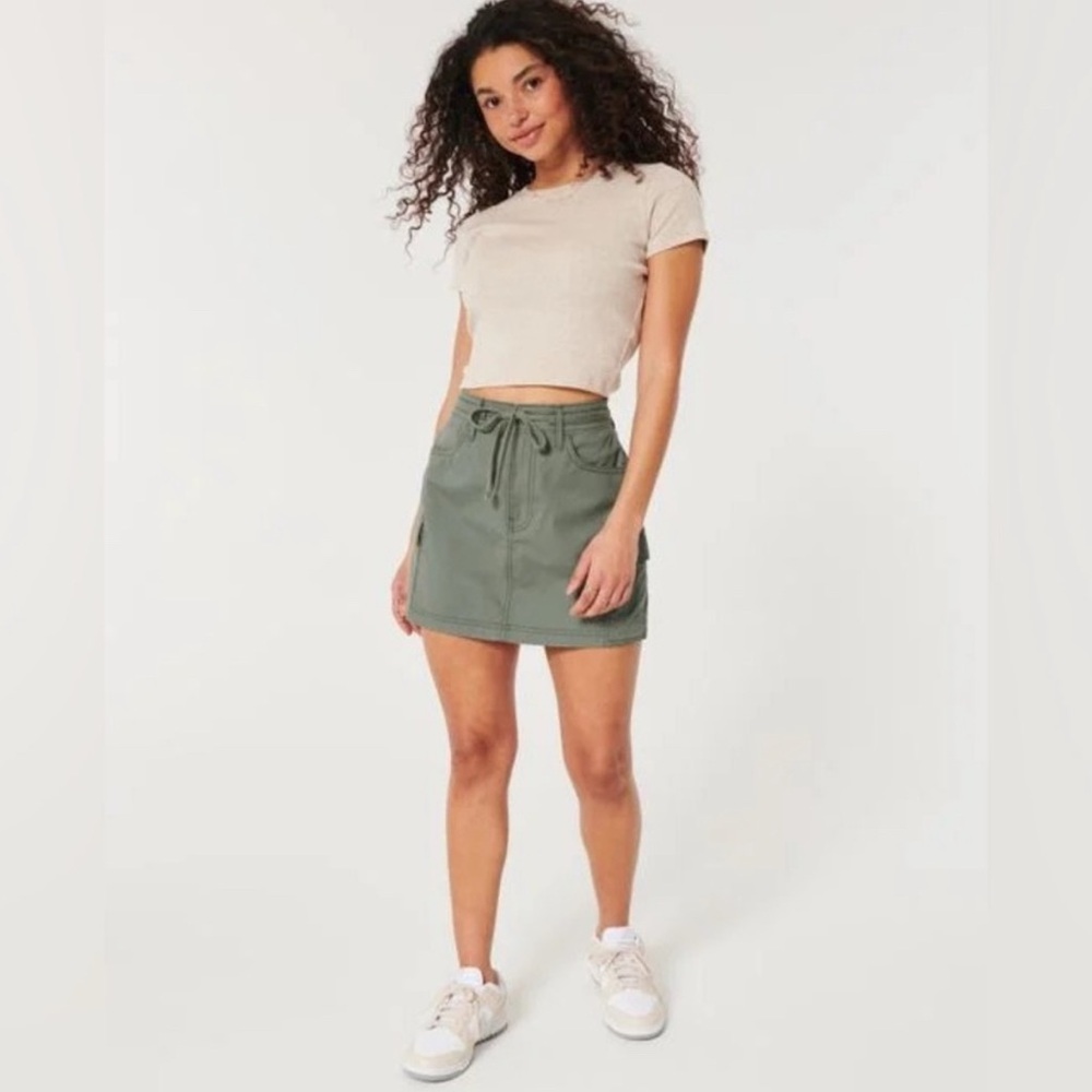 Hollister Mini Cargo Skirt Womens Medium Gray